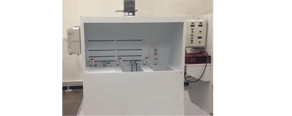 Enclosed Vented Fume Hood for Nitric Acid Passivation and Etching