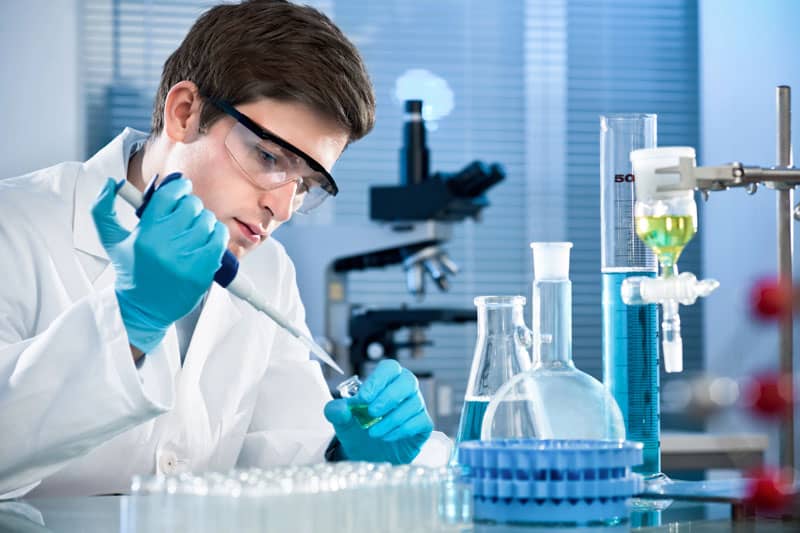 chemist in laboratory