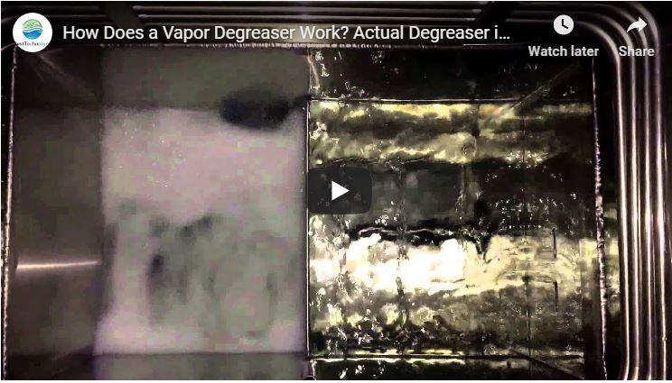 How Does a Vapor Degreaser Work? Actual Degreaser in Operation