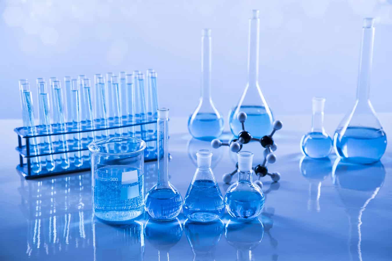 Lab test tubes - blue