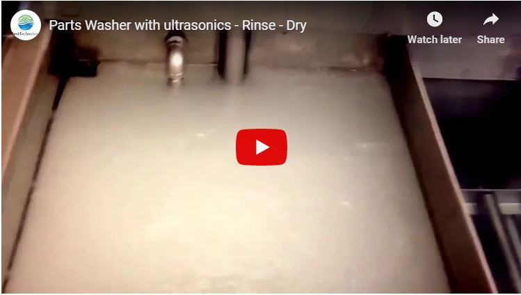 Parts Washer with Ultrasonics - Rinse - Dry