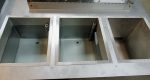 Process tanks for static dip, ultrasonic rinse and heated dry in wet bench