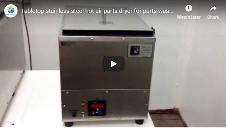 Tabletop hot air parts dryer