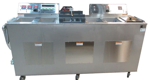 Ultrasonic electropolishing wet bench / console