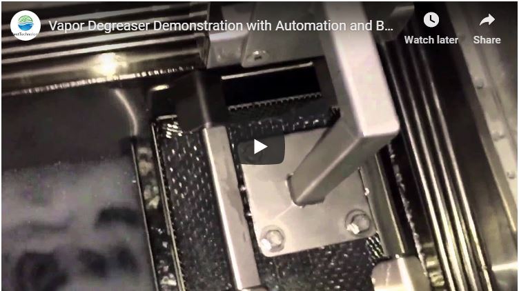 Ultrasonic Vapor Degreasing Demonstration with Automation and Basket